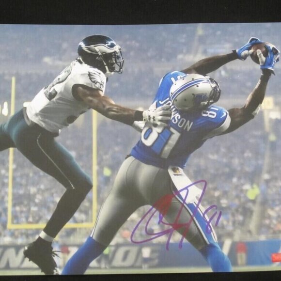 Calvin Johnson signed 8x10 Photo w/COA (Detroit Lions)